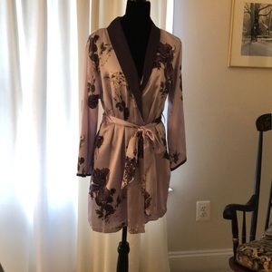 Plum/ flowered Jones NY Robe and (2) gown set